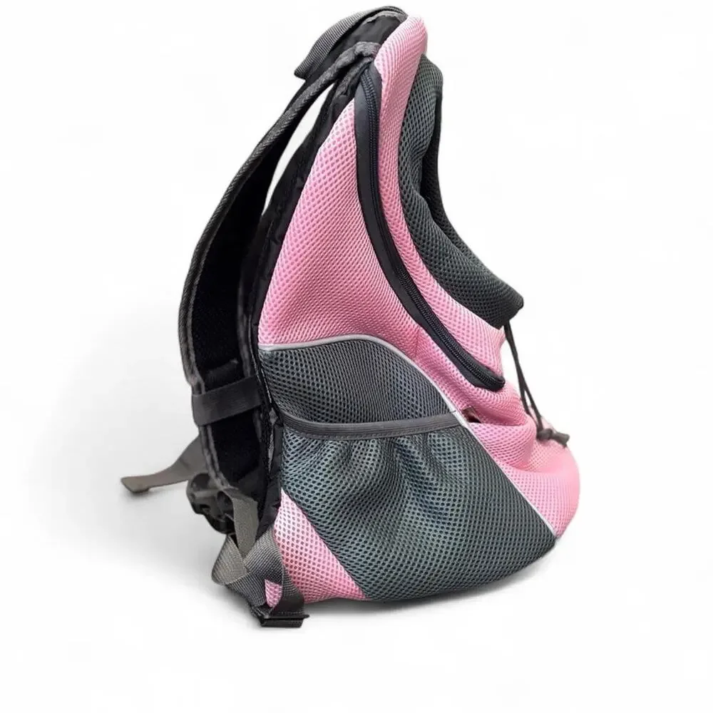 Pink and Gray Dog Back/frontpack for 5-9 lb